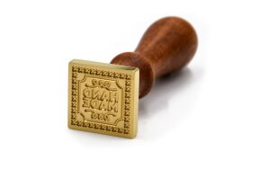 WAX SEAL STAMP 25x25mm HAND MADE